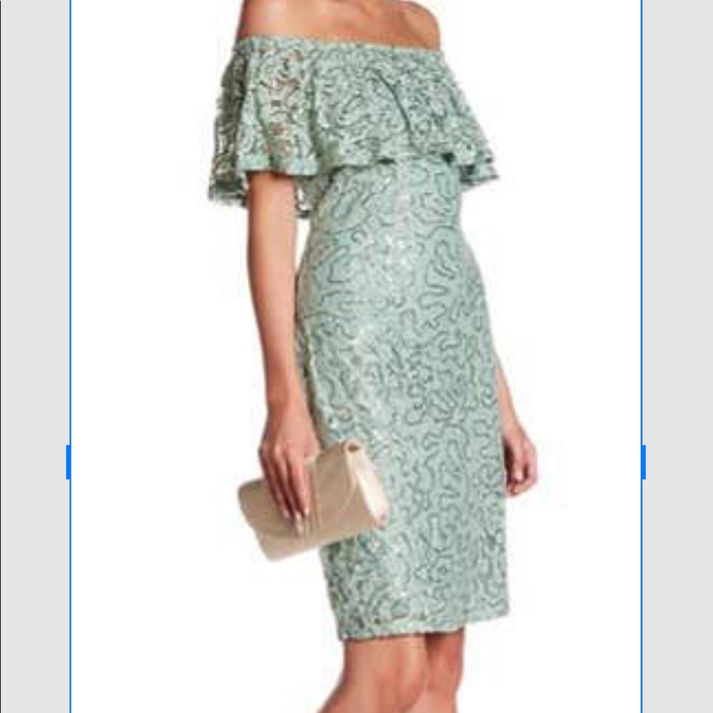 Marina sage lace Dress